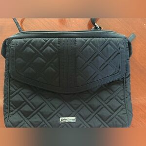 Vera Bradley Black Quilted Flap Crossbody